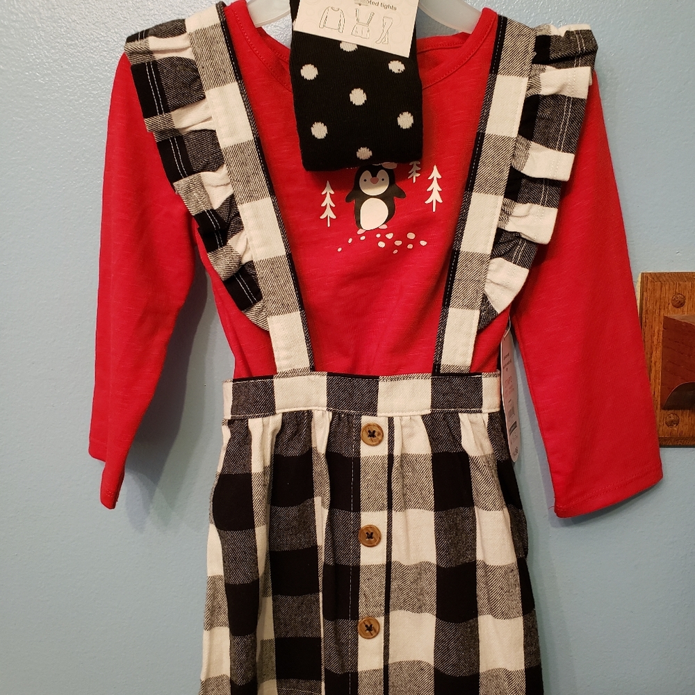 3pc toddler girls dress 2T